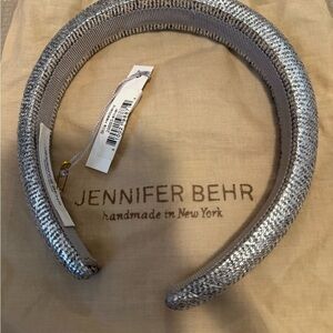 NWT Jennifer Behr Metallic Gray/Silver Stilla Headband Czarina Headband -- Crystal – Jennifer Behr LLC main image 2